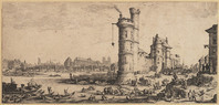 TvB G 5017
<br/>
Gezicht op de Pont Neuf
<br/>
<em>Callot, Jacques (1592 - 1635)</em>